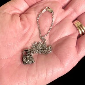 Judith Jack Marcasite Purse Pendant Necklace